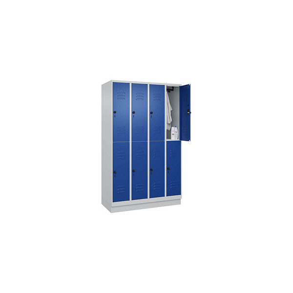 4066681668485 - Spind Classic PLUS enzianblau lichtgrau 080320-40 S10003 8 Schließfächer 1200 x 500 x 1950 cm 4066681668485 C+P-Möbel 4066681668485 - Spind Classic PLUS enzianblau lichtgrau 080320-40 S10003 8 Schließfächer 1200 x 500 x 1950 cm 4066681668485 C+P-Möbel