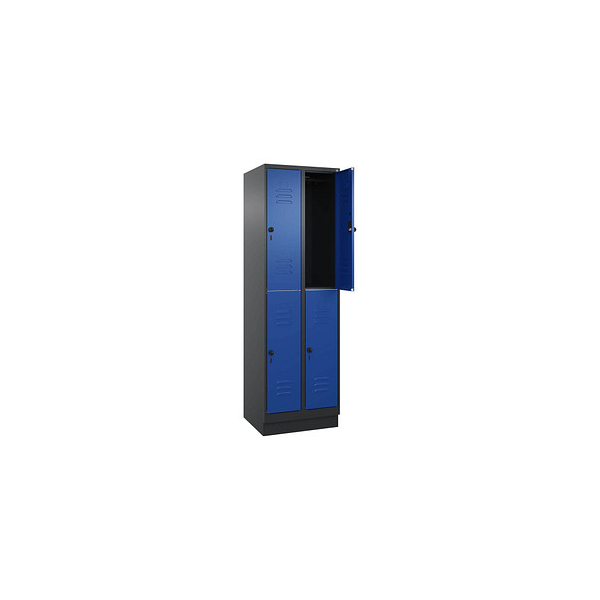 4068427432657 - Spind Classic PLUS enzianblau schwarzgrau 080320-20 S10137 4 Schließfächer 600 x 500 x 1950 cm 4068427432657 C+P-Möbel 4068427432657 - Spind Classic PLUS enzianblau schwarzgrau 080320-20 S10137 4 Schließfächer 600 x 500 x 1950 cm 4068427432657 C+P-Möbel