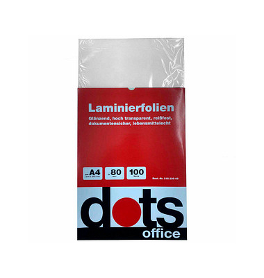 Laminierfolien DOTSA4-80, A4, 216x303mm, glänzend