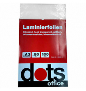 100 dots Laminierfolien glänzend für A3 80 micron