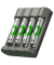 B441U 4-Port USB-Akku-Ladegerät inkl. Akkus