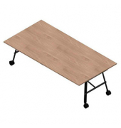 Konferenztisch SERENITY MEP00240/60F5, 75cm (H), 240x120cm (BxT), rechteckig, ulme / dunkelgrau