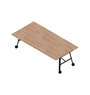 Konferenztisch SERENITY MEP00240/60F5, 75cm (H), 240x120cm (BxT), rechteckig, ulme / dunkelgrau