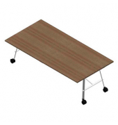 Konferenztisch SERENITY MEP00240/657T, 75cm (H), 240x120cm (BxT), rechteckig, nussbaum / weiß