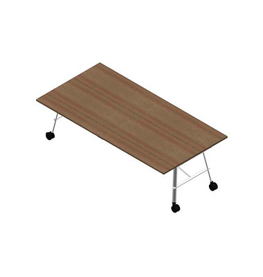 Konferenztisch SERENITY MEP00240/657T, 75cm (H), 240x120cm (BxT), rechteckig, nussbaum / weiß