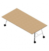 Konferenztisch SERENITY MEP00240/6AQZ, 75cm (H), 240x120cm (BxT), rechteckig, eiche / weiß