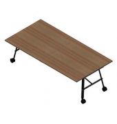 Konferenztisch SERENITY MEP00240/6C53, 75cm (H), 240x120cm (BxT), rechteckig, nussbaum / dunkelgrau
