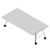 Konferenztisch SERENITY MEP00240/6GSZ, 75cm (H), 240x120cm (BxT), rechteckig, grau / weiß