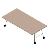 Konferenztisch SERENITY MEP00240/6GTA, 75cm (H), 240x120cm (BxT), rechteckig, ulme weiß / weiß