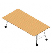 Konferenztisch SERENITY MEP00240/6GTB, 75cm (H), 240x120cm (BxT), rechteckig, buche / weiß