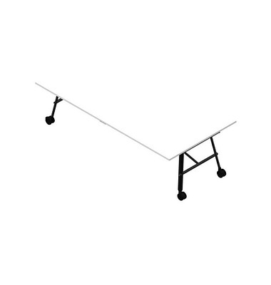 Konferenztisch SERENITY MEP00240/6GTC, 75cm (H), 240x120cm (BxT), rechteckig, weiß / dunkelgrau