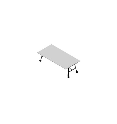 Konferenztisch SERENITY MEP00240/6GTD, 75cm (H), 240x120cm (BxT), rechteckig, grau / dunkelgrau