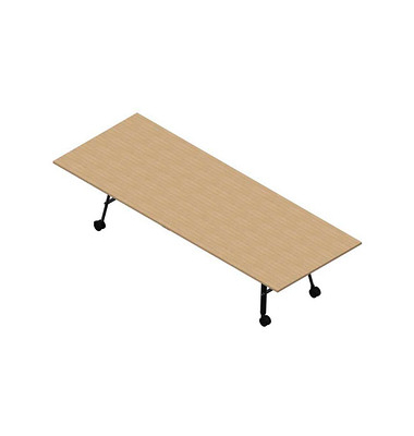 Konferenztisch SERENITY MEP00320/6AHH, 75cm (H), 320x120cm (BxT), rechteckig, eiche / dunkelgrau
