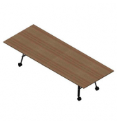 Konferenztisch SERENITY MEP00320/6C53, 75cm (H), 320x120cm (BxT), rechteckig, nussbaum / dunkelgrau