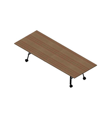 Konferenztisch SERENITY MEP00320/6C53, 75cm (H), 320x120cm (BxT), rechteckig, nussbaum / dunkelgrau