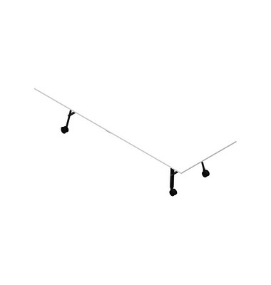 Konferenztisch SERENITY MEP00320/6GTC, 75cm (H), 320x120cm (BxT), rechteckig, weiß / dunkelgrau