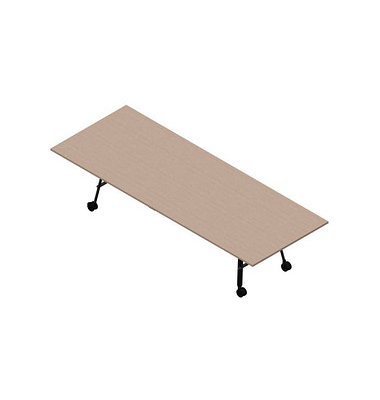 Konferenztisch SERENITY MEP00320/6GTI, 75cm (H), 320x120cm (BxT), rechteckig, ulme weiß / dunkelgrau
