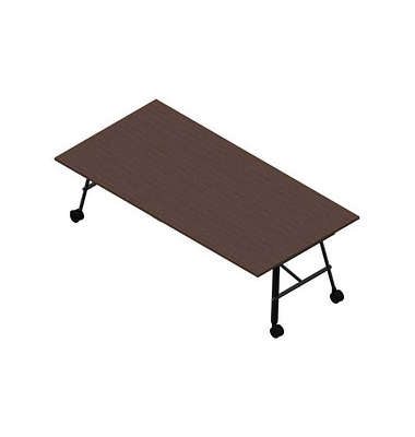 Konferenztisch SERENITY MEP00240/72H9, 75cm (H), 240x120cm (BxT), rechteckig, eukalyptus / dunkelgrau