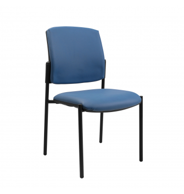 Besucherstuhl MEDICAL10 KH1000D26 oAL Stahl sw Bezug bl
