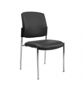 Besucherstuhl MEDICAL10 KH1900D30 oAL Stahl co Bezug sw