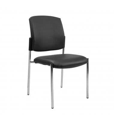 Besucherstuhl MEDICAL10 KH1900D30 oAL Stahl co Bezug sw