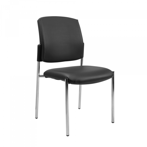 4014296935003 - Besucherstuhl Medical 10 schwarz   chrom ohne Armlehnen 4-Fuß-Gestell 4014296935003 Topstar
