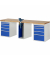 RAU Werkbank 2500x700x890mm 10xSchublade-TA 1xSSKL l.gre.bl