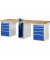 RAU Werkbank 2500x900x890mm 10xSchublade-TA 1xSSKL l.gre.bl