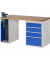RAU Werkbank 1500x700x890mm 4xSchublade-TA 1xSSKL l.gre.bl