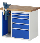 RAU Werkbank 1000x700x890mm 5xSchublade-TA 1xSSKL l.gre.bl