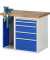 RAU Werkbank 1000x700x890mm 5xSchublade-TA 1xSSKL l.gre.bl