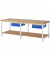 RAU Werkbank 2500x900x840-1040mm 2xSchublade-TA l.gre.bl