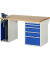 RAU Werkbank 1500x900x890mm 5xSchublade-TA 1xSSKL l.gre.bl