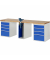 RAU Werkbank 2500x700x890mm 8xSchublade-TA 1xSSKL l.gre.bl
