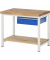 RAU Werkbank 1000x700x840-1040mm 1xSchublade-TA l.gre.bl