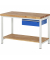 RAU Werkbank 1250x700x840-1040mm 1xSchublade-TA l.gre.bl