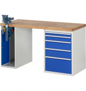 RAU Werkbank 1500x700x890mm 5xSchublade-TA 1xSSKL l.gre.bl