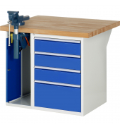 RAU Werkbank 1000x900x890mm 4xSchublade-TA 1xSSKL l.gre.bl