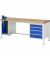 RAU Werkbank 2000x700x840-1040mm 4xSchublade-TA SSKL l.gre.bl