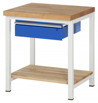 RAU Werkbank 750x700x840-1040mm 1xSchublade-TA l.gre.bl