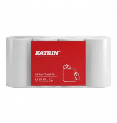 K&uuml;chenrollen PLUS 87075 2-lagig wei&szlig; Rolle &agrave; 64 Blatt