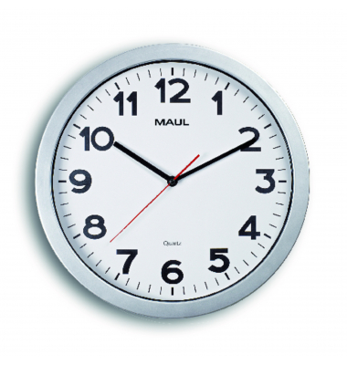  Wanduhr MAULstep 9053695, silber, 20cm, rund, analog