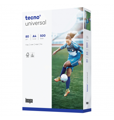 Kopierpapier tecnouniversal 2100077513 A4 80g weiß 2-fach-Lochung Kopierpapier tecnouniversal 2100077513 A4 80g weiß 2-fach-Lochung