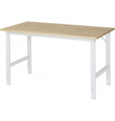 RAU Arbeitstisch 1500x800x760-1080 B-Platte 25mm l.gr