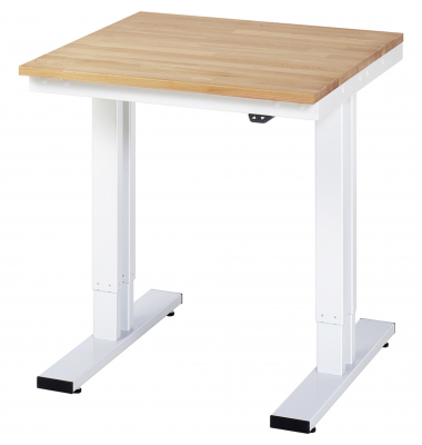 RAU Werktisch 750x800x720-1120mm elektrisch B-Platte 25mm l.gr