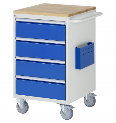RAU Montagewagen 580x650x975mm 4xSchub-TA Top 25mm l.gre.bl
