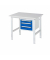RAU Arbeitstisch 1000x800x760-1080 3xSchub M-Platte 22mm l.gre.bl
