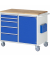 RAU Montagewagen 1145x650x975mm 5xSchub-TA 1xTür Top 25mm l.gre.bl
