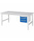 RAU Arbeitstisch 2000x1000x760-1080 3xSchub M-Platte 22mm l.gre.bl