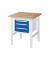 RAU Arbeitstisch 750x800x760-1080 3xSchub B-Platte 25mm l.gre.bl